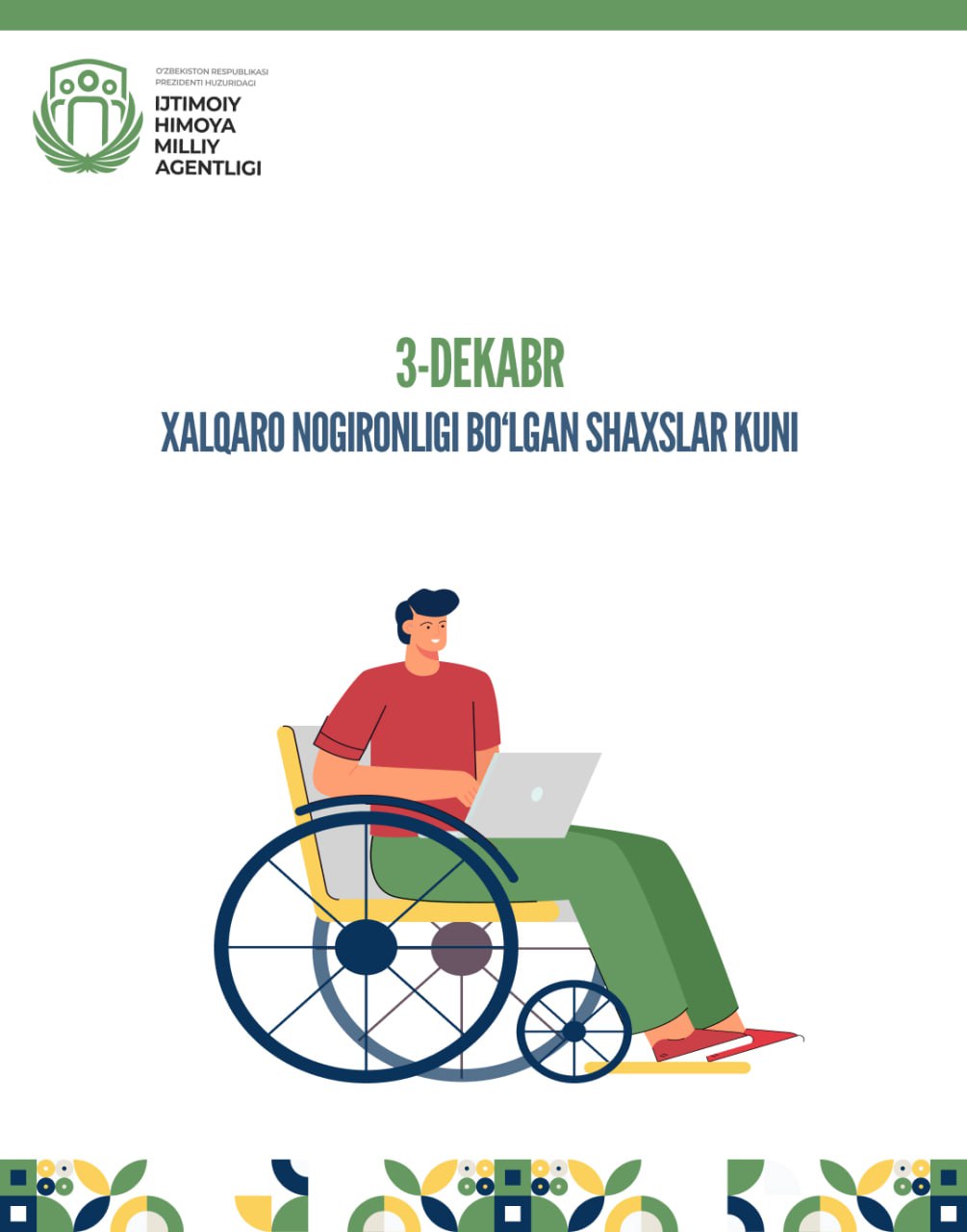 3-dekabr — Xalqaro nogironligi bo‘lgan shaxslar kuni